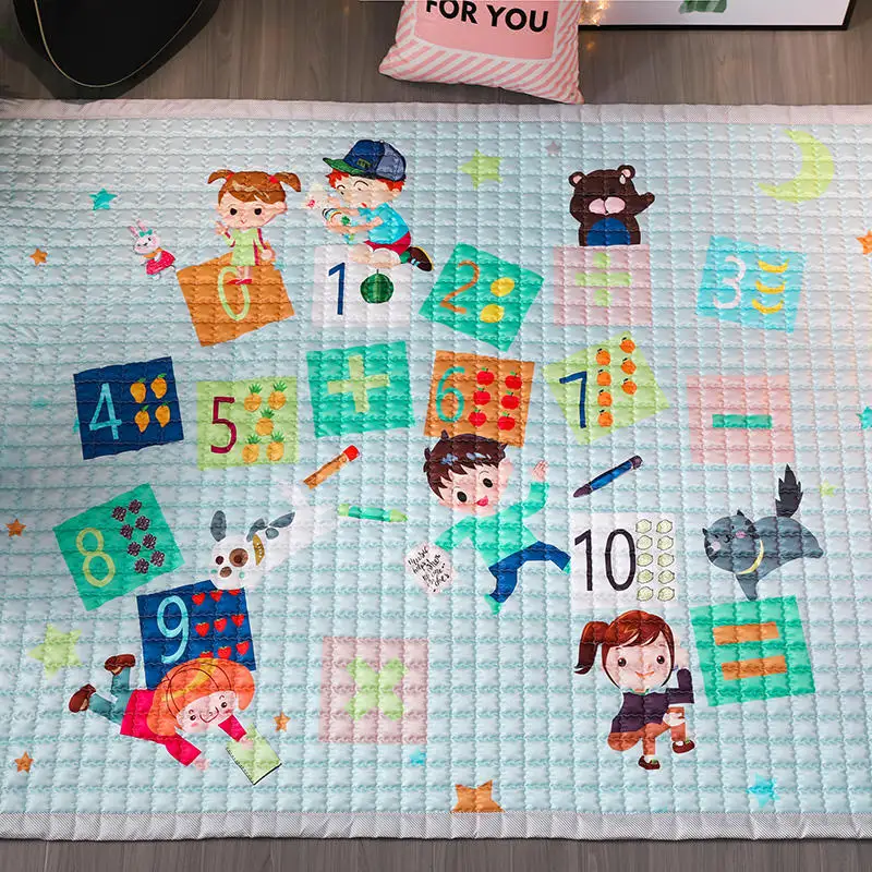 TREENDPOOL детский хлопковый игровой коврик, детский игровой коврик 150x200 см Ludo, машинная стирка, коврики для гостиной/спальни, противоскользящие