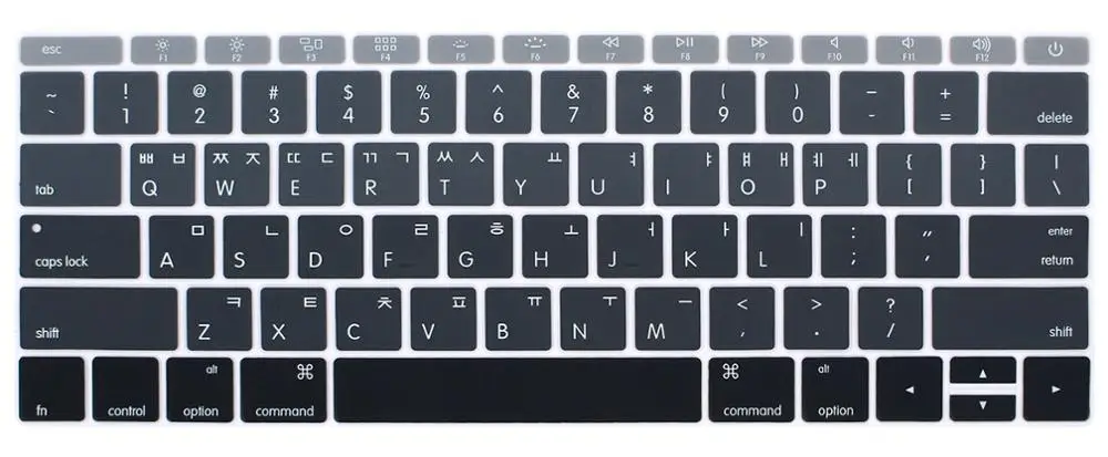 Корейская клавиатура крышка для MacBook не с сенсорной панелью 13pro A1708 retina 12 дюймов A1534 Клавиатура ноутбука защитная пленка