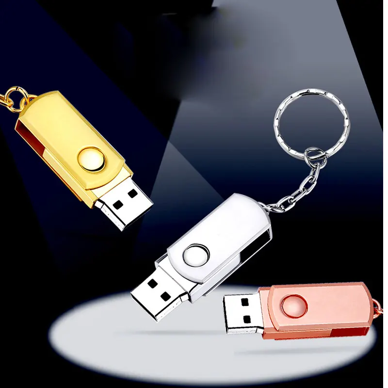 Вращающийся металлический pendirve карту флэш памяти с интерфейсом usb 2 0 флеш
