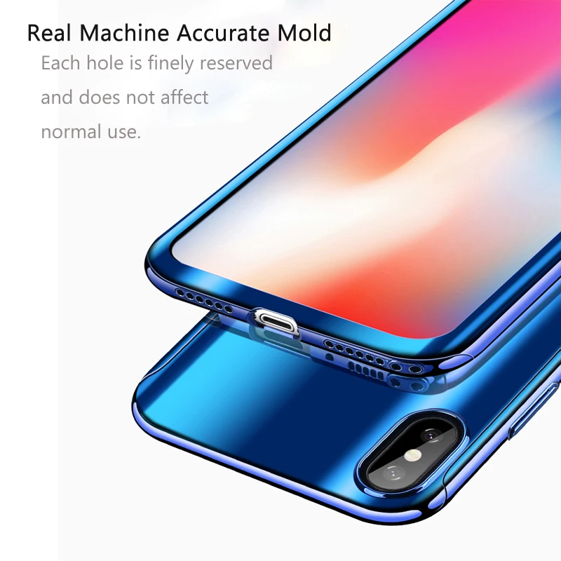 Телефон чехлы для iPhone х чехол 360 противоударный Chic Симпатичные Apple покрытие сумки