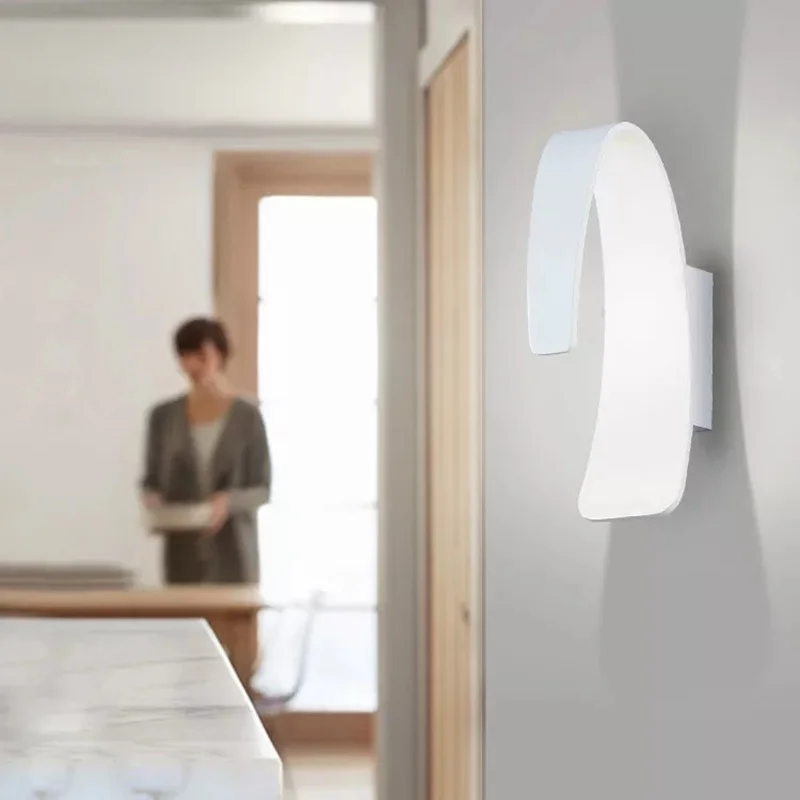 Crescent LED interior lighting wall lamp modern minimalist COB energy saving bedroom study porch garden bedside | Лампы и освещение