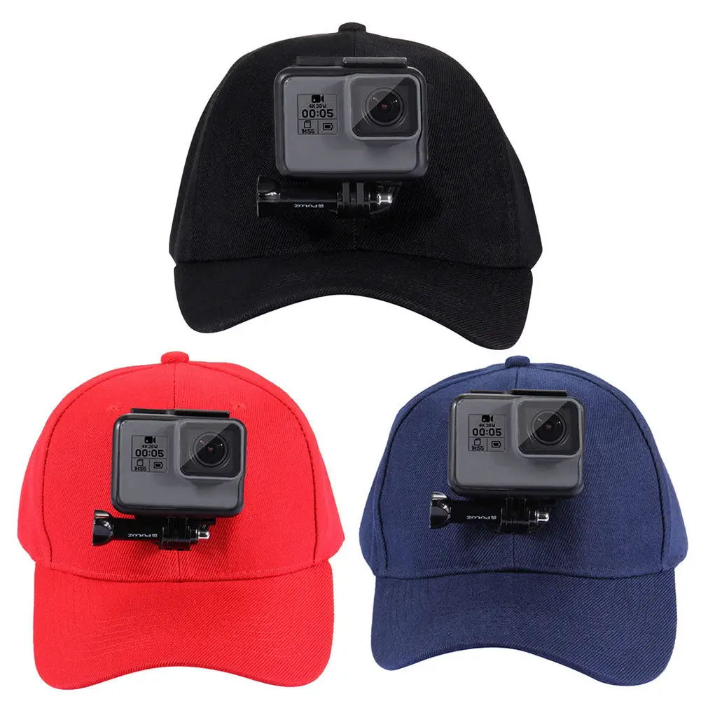 Для Go Pro Аксессуары Открытый шляпа от солнца Topi бейсболка W/держатель крепление для GoPro HERO5 HERO4 Session HERO 5 4 3 2 1 синий
