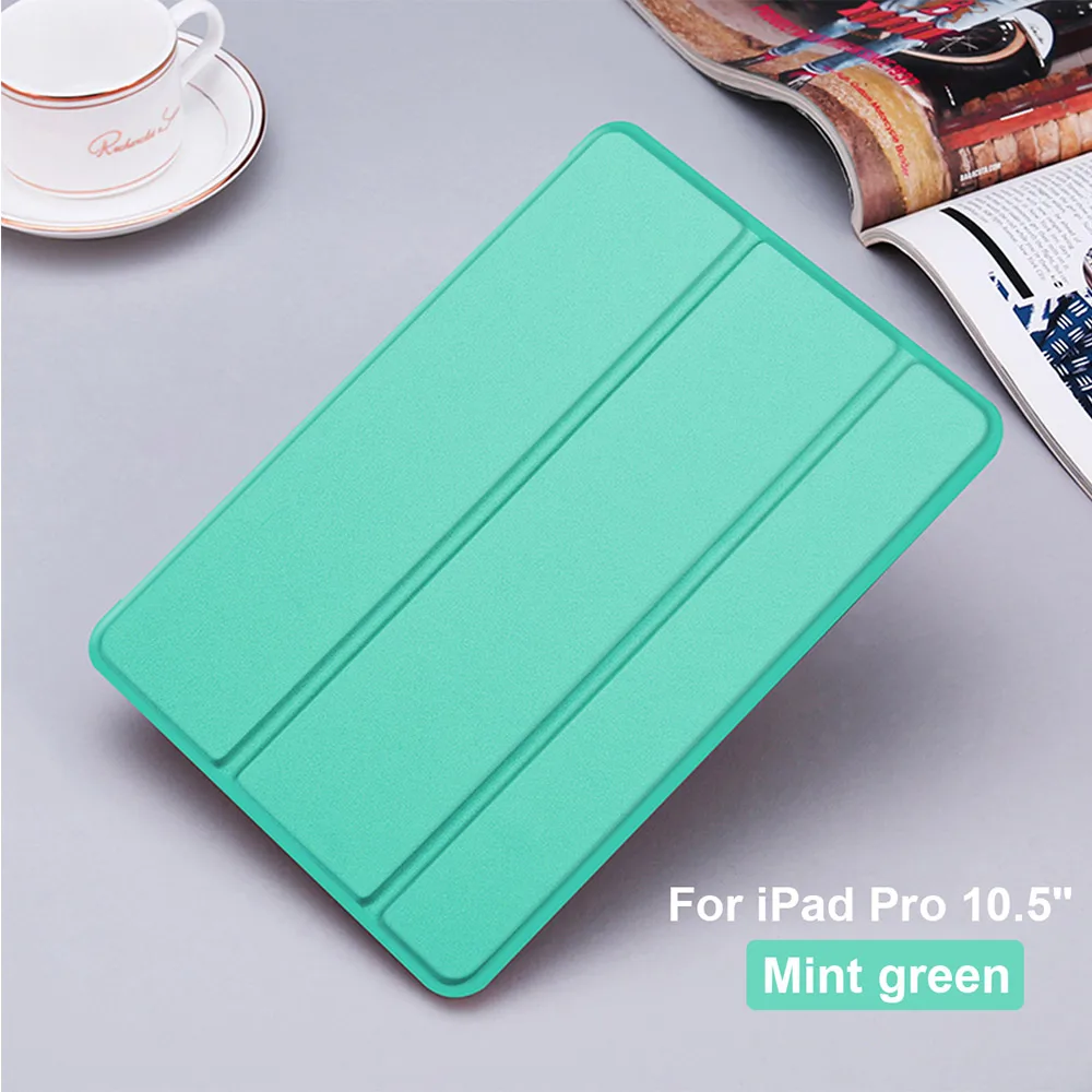 Для iPad iPad Pro 10,5/iPad Air чехол ультра тонкий умный чехол 3 складной Стенд Авто Режим сна/Пробуждение задняя крышка