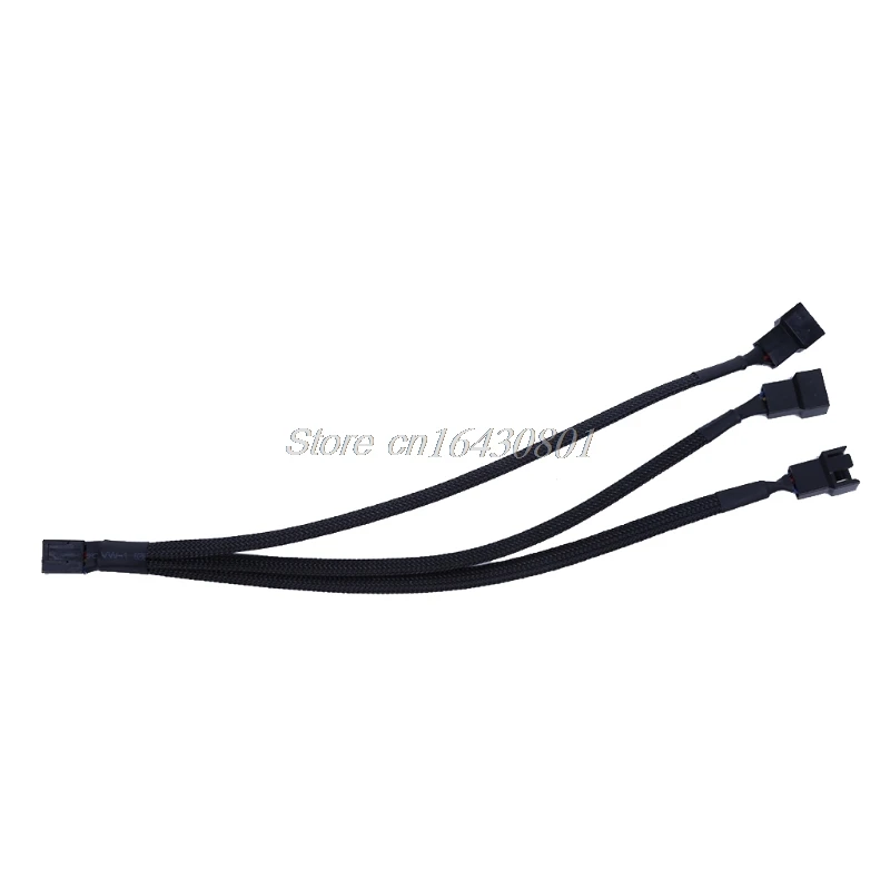 Высокое качество 4 pin PWM кабель вентилятора 1 до 3 пути 1/2/5 шт сплиттер черный рукав