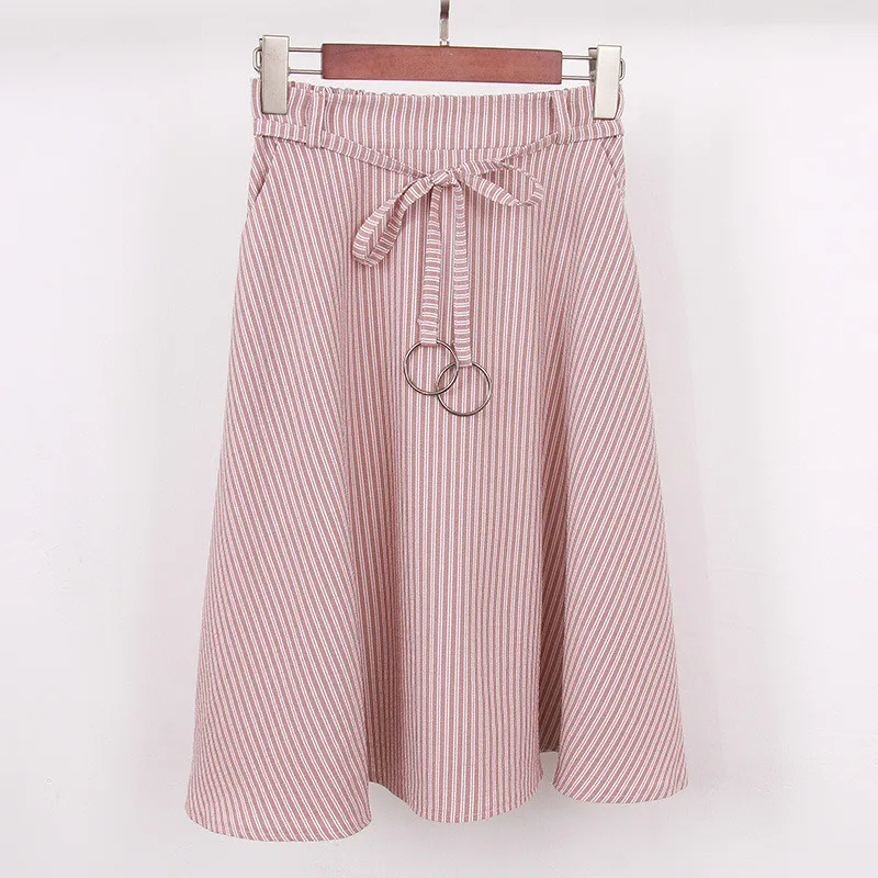 Женская плиссированная юбка-трапеция Harajuku Повседневная Свободная хлопковая