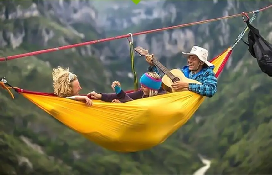 Наружная Двойная Вешалка Парашютная ткань для помещений студенческое спальное