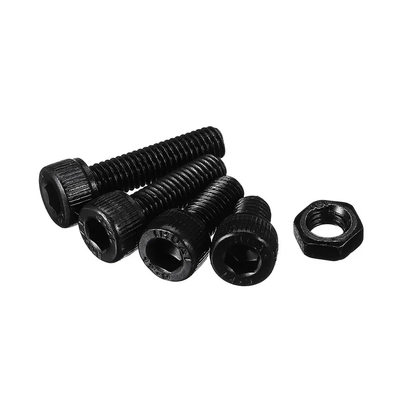 Suleve 500 шт./кор. MXCH4 черный M3/M4/M5 12,9 Класс углерода Сталь с шестигранной головкой Кепки шуруп мебельный шуруп Ассортимент Комплект