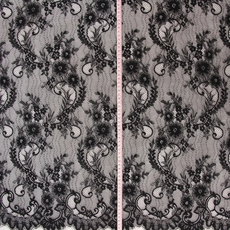 FFLACELL, 3 м/лот, 150 см, широкие ресницы, кружевная отделка, белая, черная, кружевная ткань, аксессуары для DIY