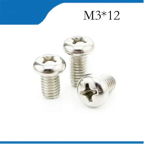 Бесплатная доставка встраиваемый винт M3X12 из нержавеющей стали 304 с круглой