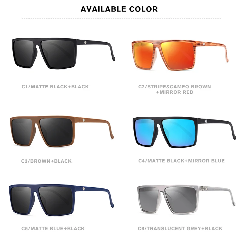 KDEAM оригинальный дизайн негабаритные квадратные поляризационные солнцезащитные