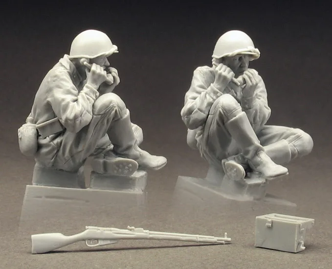 1/35 модельная фигурка из смолы набор 108 красных армейских фигурок разобранный