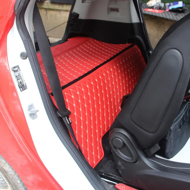 Кожаный автомобильный коврик для груза заднего багажника Smart fortwo 2009 2010 2011 2012 2013 2014