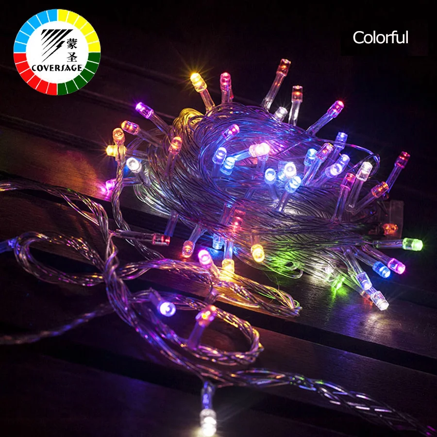 Coversage 10 м 100 LED String 2 шт. венок Рождественская елка Фея Света Водонепроницаемый