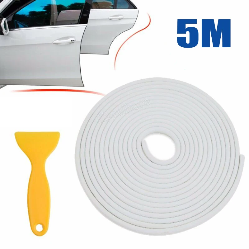Анти вмятин царапины хорошая гибкость TPO резиновый край двери губы полосы Белый 1