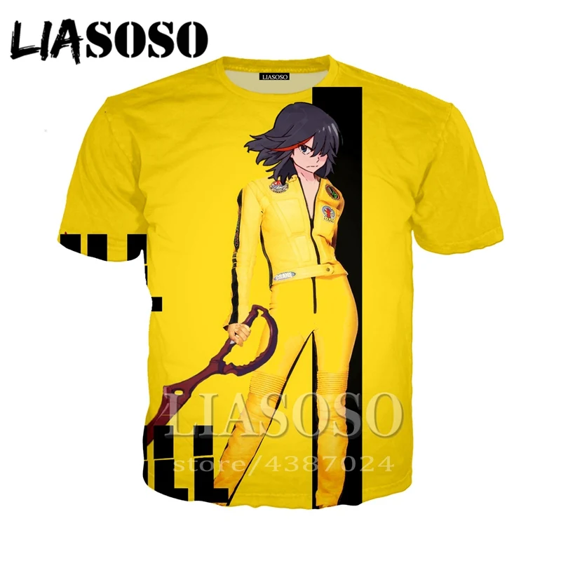 LIASOSO аниме Kill La 3d Футболка с принтом для мужчин и женщин Повседневная Harajuku