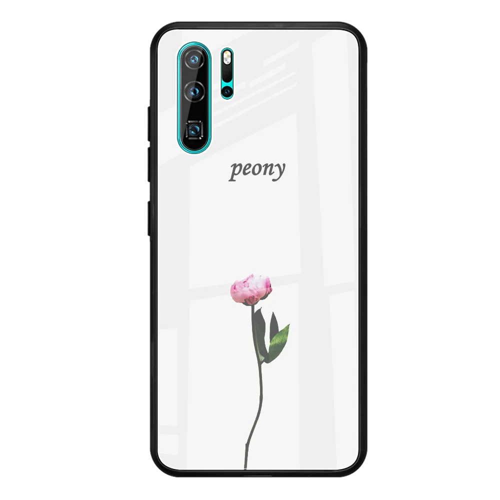 06 Чехол из закаленного стекла с изображением Луны и космоса для huawei P20 Lite P20 Pro P30 Lite P30 Pro, силиконовый чехол для телефона с рисунком - Цвет: 06