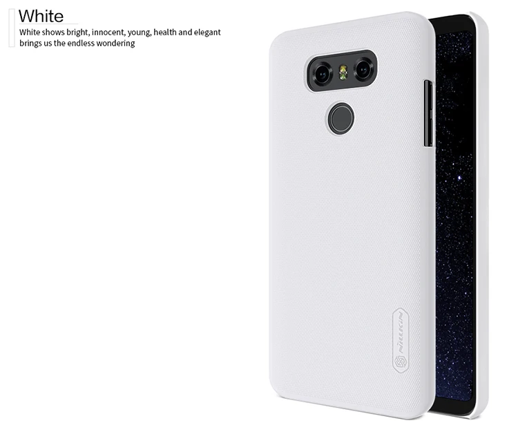 Белый Для LG G6 чехол 5," Nillkin Супер Матовый Защитный Простой Противоударный матовый чехол жесткий чехол для задней панели ПК для LG G6 Nilkin чехол для телефона - Цвет: Белый