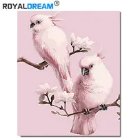 Набор для рисования по номерам ROYALDREAM Pink parrot набор на холсте каллиграфия