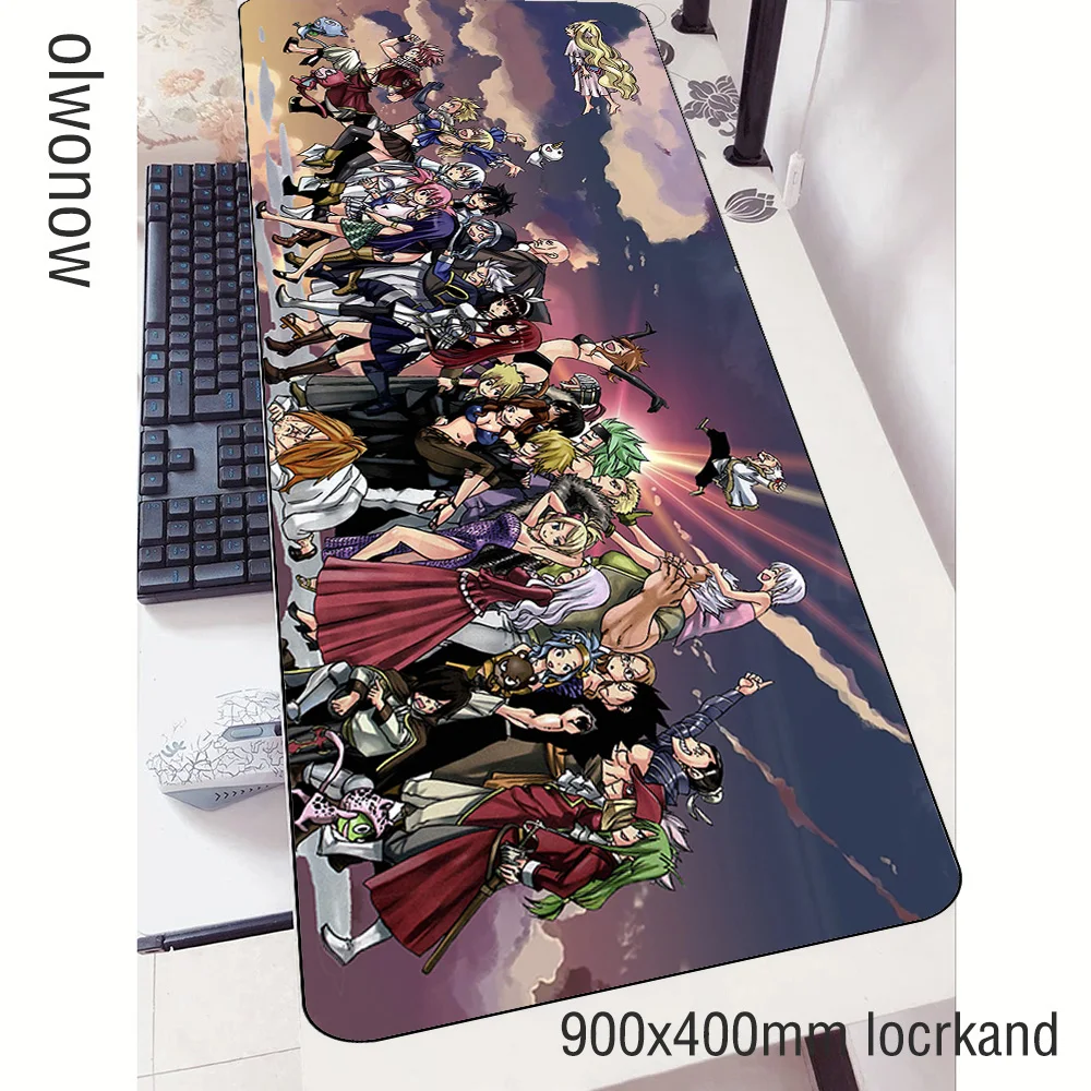 fairy tail mouse pad gamer Customized 90x40cm notbook mat gaming mousepad Personality PC desk padmouse mats | Компьютеры и офис
