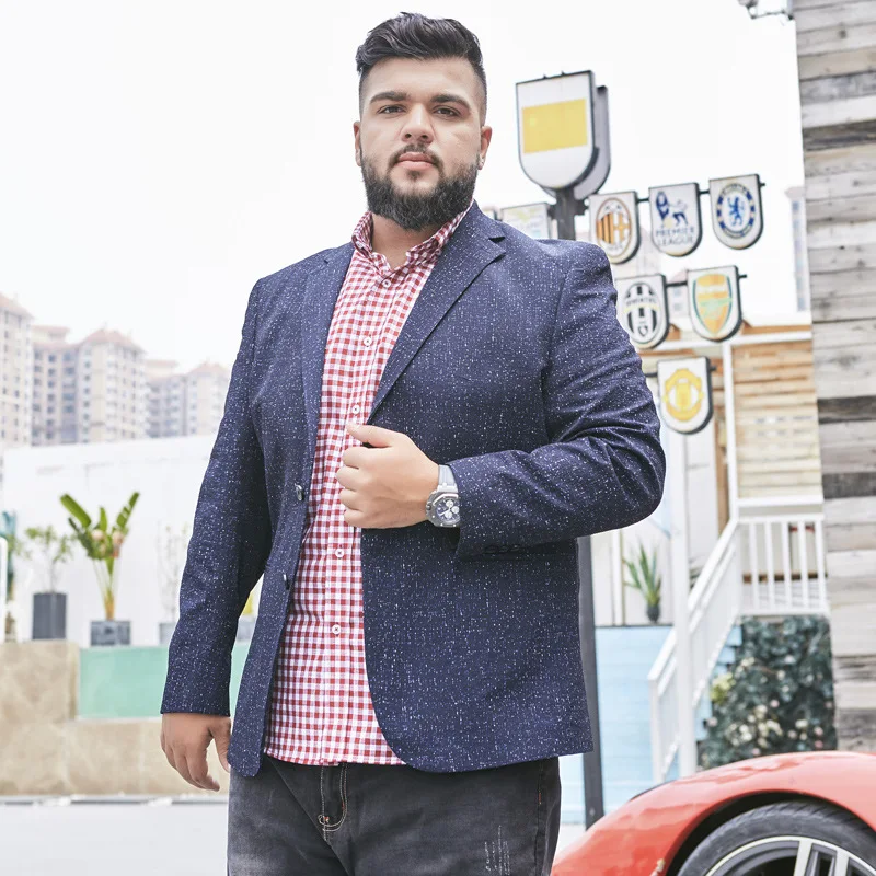 Мужской однобортный пиджак повседневная куртка большого размера 9xl плюс новая