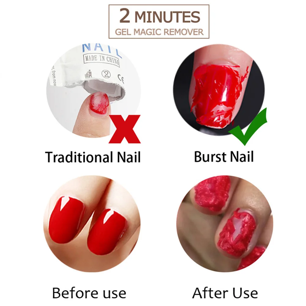 1Pack 10/15ml NEW DESIGN Burst Magic Remove UV Gel Blue Bottle Nail Polish Soak off Acrylic Clean Degreaser Nail Art