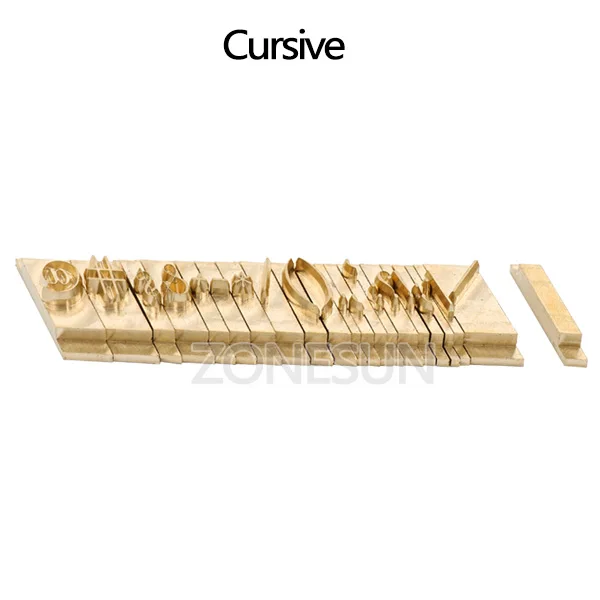 Symbol Cursive ZONESUN T Тип Гибкие буквы, CNC гравировальная форма горячего тиснения фольги машина, номер, алфавит, символ настройки шрифт для формы - Цвет: Symbol Cursive