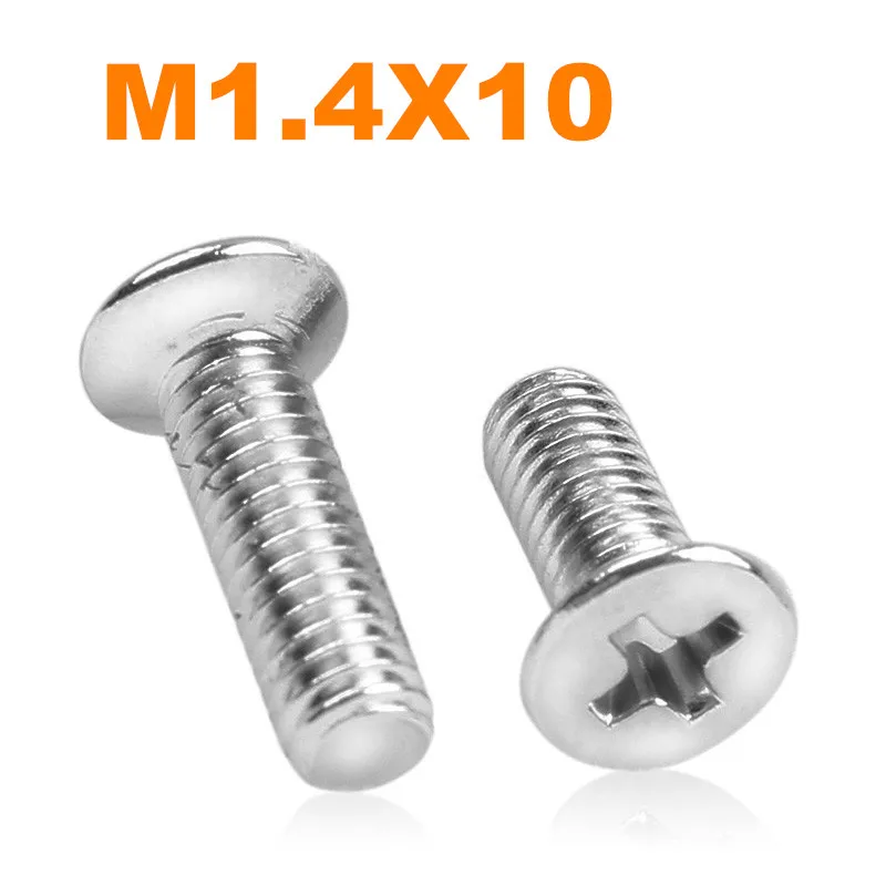 

1000pcs/lot M1.4*10 KM Countersunk / flat head philips micro machine screw nickel plated or black zinc