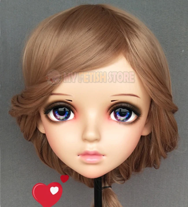 (Miao) милая девочка каучуковые полуголовы Kigurumi BJD Маска Косплей японское аниме