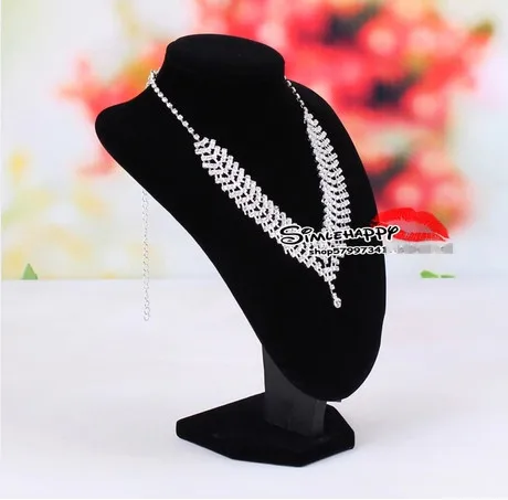 Бесплатная Доставка! Модное черное ожерелье бюст манекен торс используется для