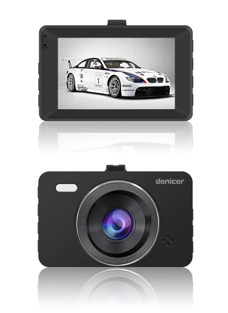 Denicer Автомобильная Dvr камера 3," экран Full HD 1080P 30fps двойной объектив с заднего вида Dashcam Авто Регистратор Автомобильный видео Dvr рекордер