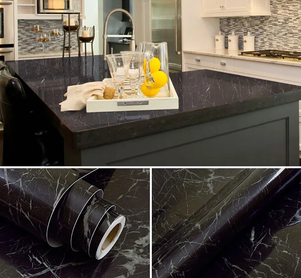 

122cm X 500cm Marble Granite Wallpaper Self Adhesive Contact Paper Vinyl Kitchen Countertop Home Office Furniture