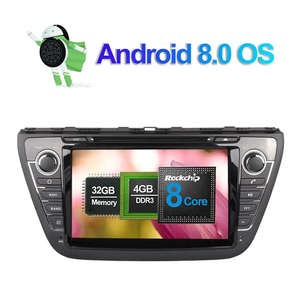 Автомобильный мультимедийный плеер 8 дюймов Android 7 1/8 0 Восьмиядерный процессор