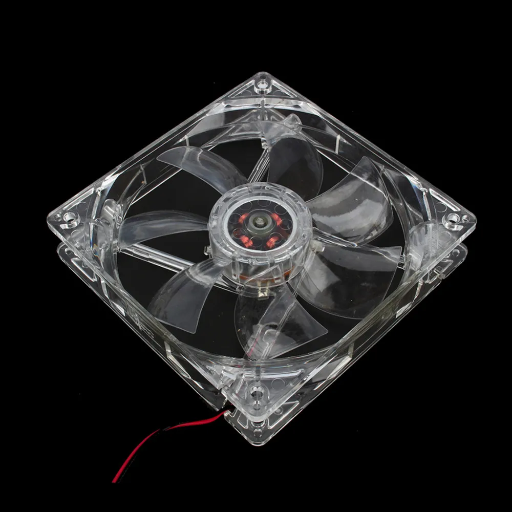 12V 4Pin 120 мм компьютерный кулер PC cpu охлаждающий вентилятор 4 синий светодиодный светильник Прозрачный чехол Quad 12V