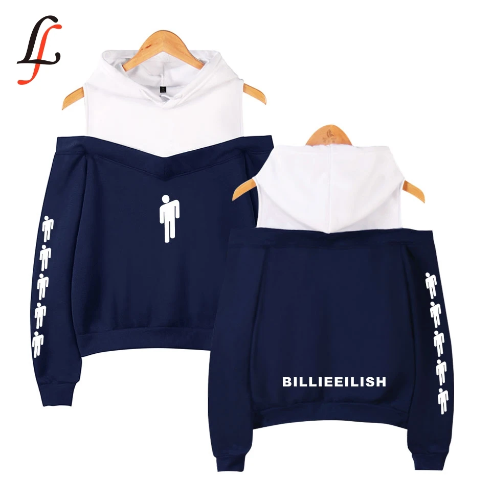 Billieeilish, женские сексуальные толстовки с капюшоном на плече, Толстовка на лямках, толстовка Billie eilish, Kpop, топы, Повседневная Уличная одежда, спортивный костюм