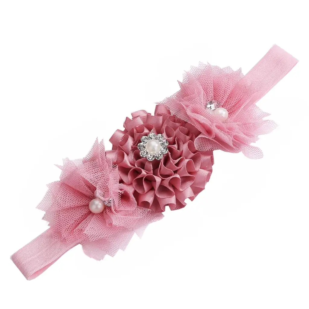 Детская одежда для маленьких девочек винтажные с цветами эластичные повязка