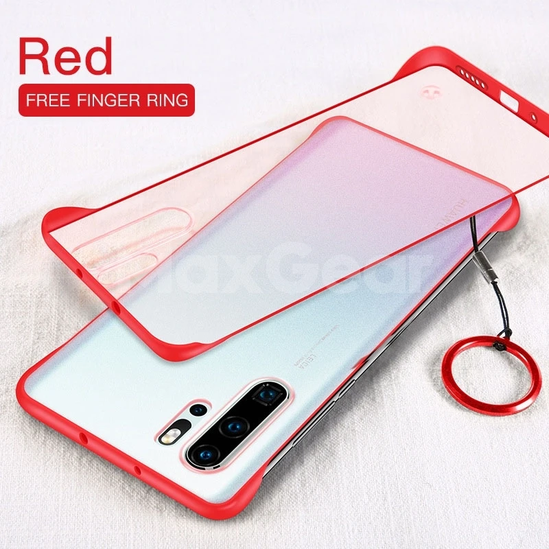 Red With Ring Чехол-Бампер для huawei P20 P30 Pro Lite, прозрачный гибридный чехол с кристаллами для Honor mate 10 20 Pro Nova 3 3i 4 5 5i, чехол-рамка с кольцом - Цвет: Red With Ring