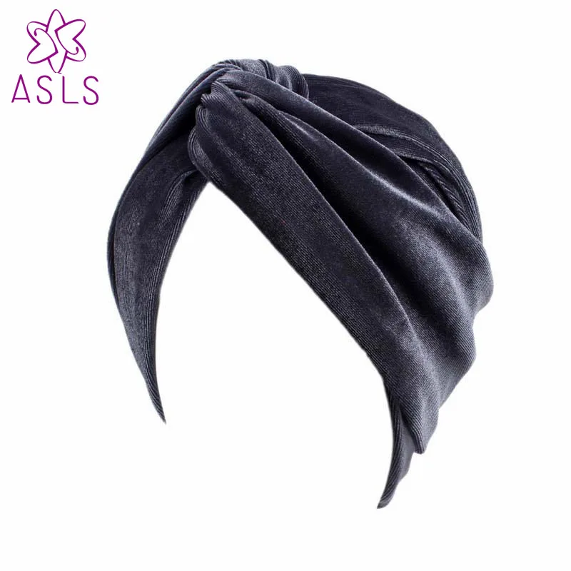 Новый модный бархатный тюрбан 6 цветов женские шапки банданы для ночного сна