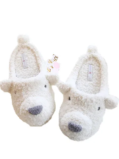 Теплые домашние тапочки с животными Мультяшные животные женская обувь для дома