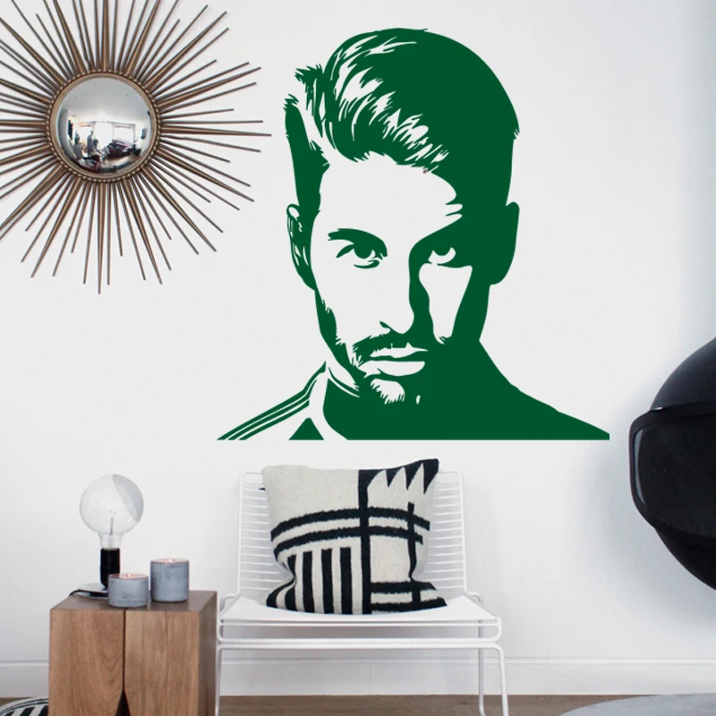 Хорошее качество художественный дизайн футболист дешевые виниловые наклейки