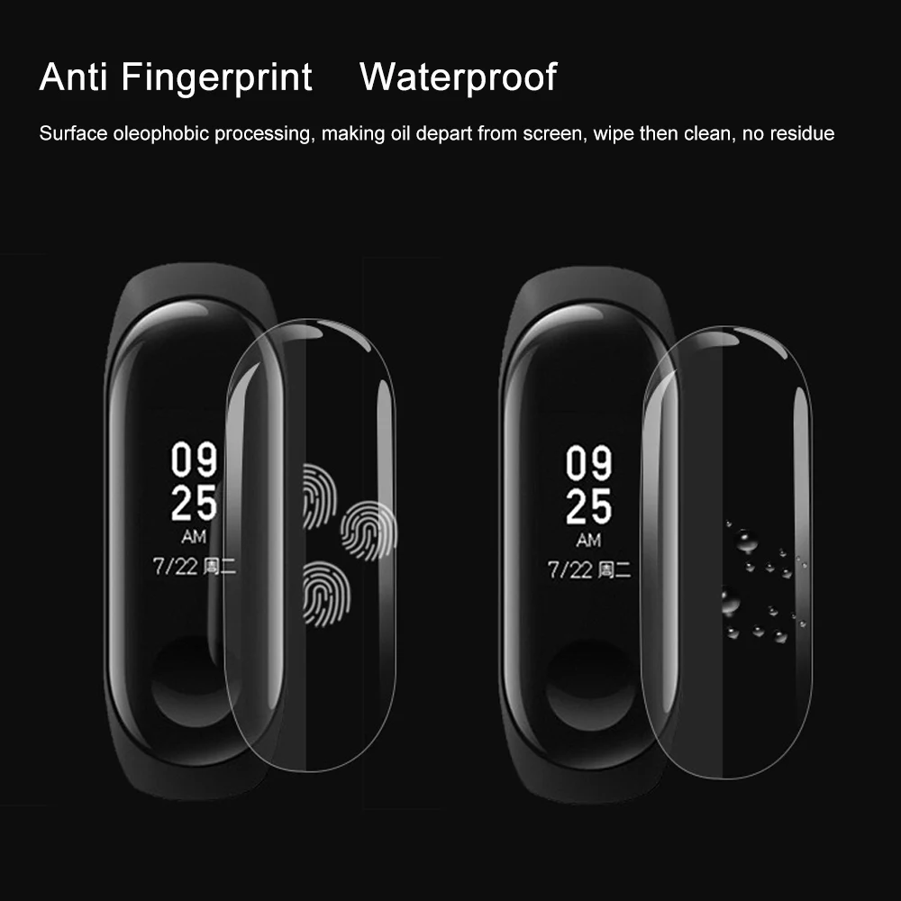 2 шт Защитная пленка для Xiaomi Mi Band 4 3 Смарт Браслет Полный экран протектор