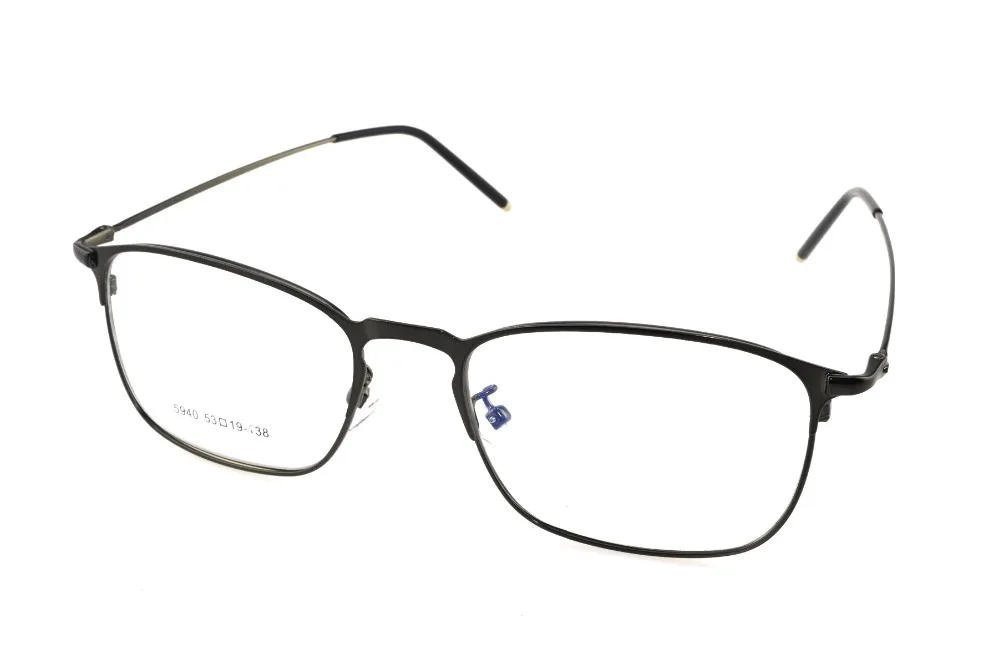 

Titanium Alloy Retro Eyeglasses Frame Full-Rim Optical Custom Made Prescription Myopia Glasses Progressive Photochromic -1 To -9