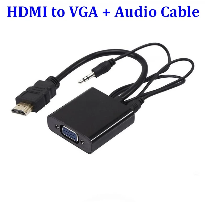 HDMI в VGA с разъемом 3 5 мм аудио кабель видео конвертер адаптер для Xbox 360 PS3 PS4 PC