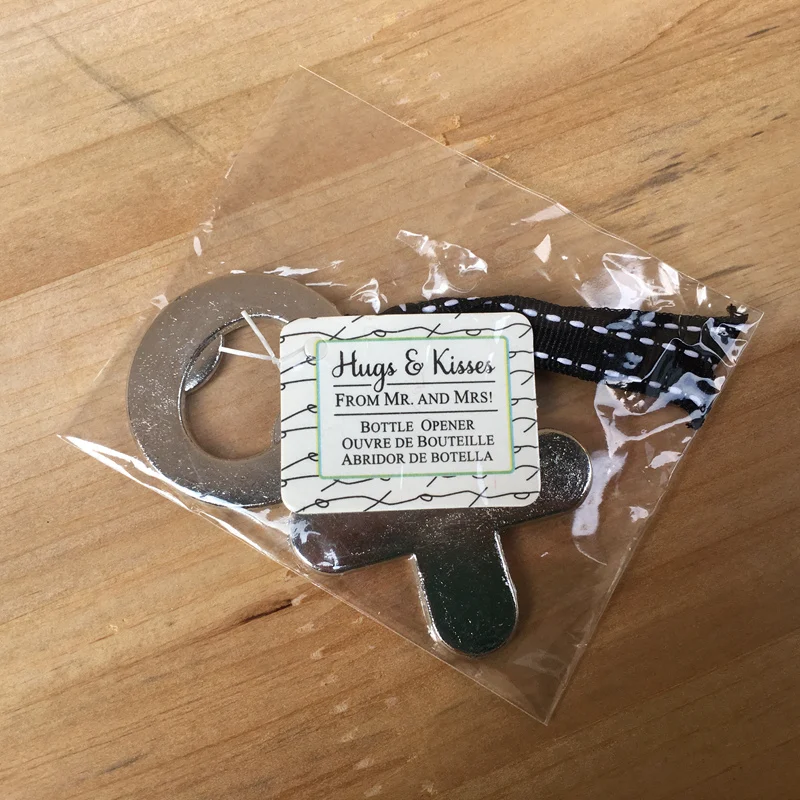 Быстрая доставка и надписью Xo Нержавеющая сталь открывалка для бутылок &quotHugs &amp