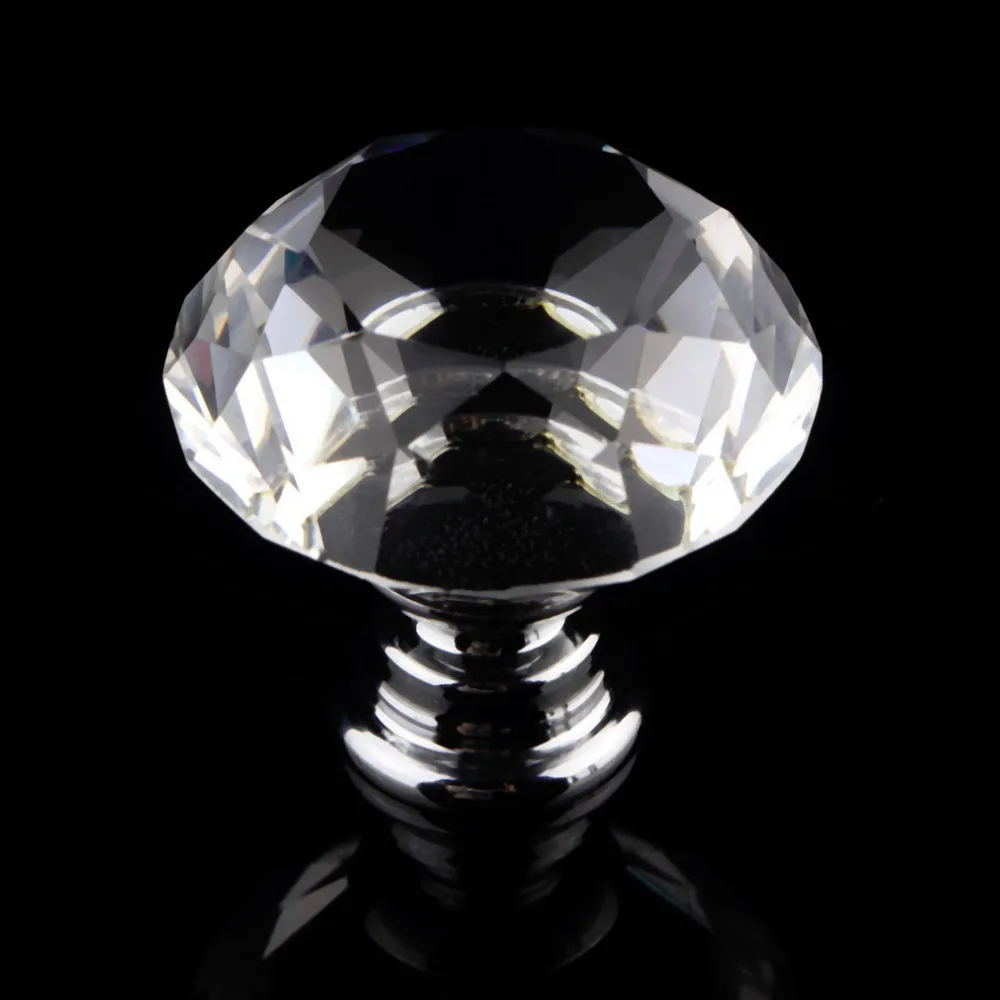 Бесплатная доставка подарок 10 шт./компл. 30 мм прозрачное стекло ручка для шкафа