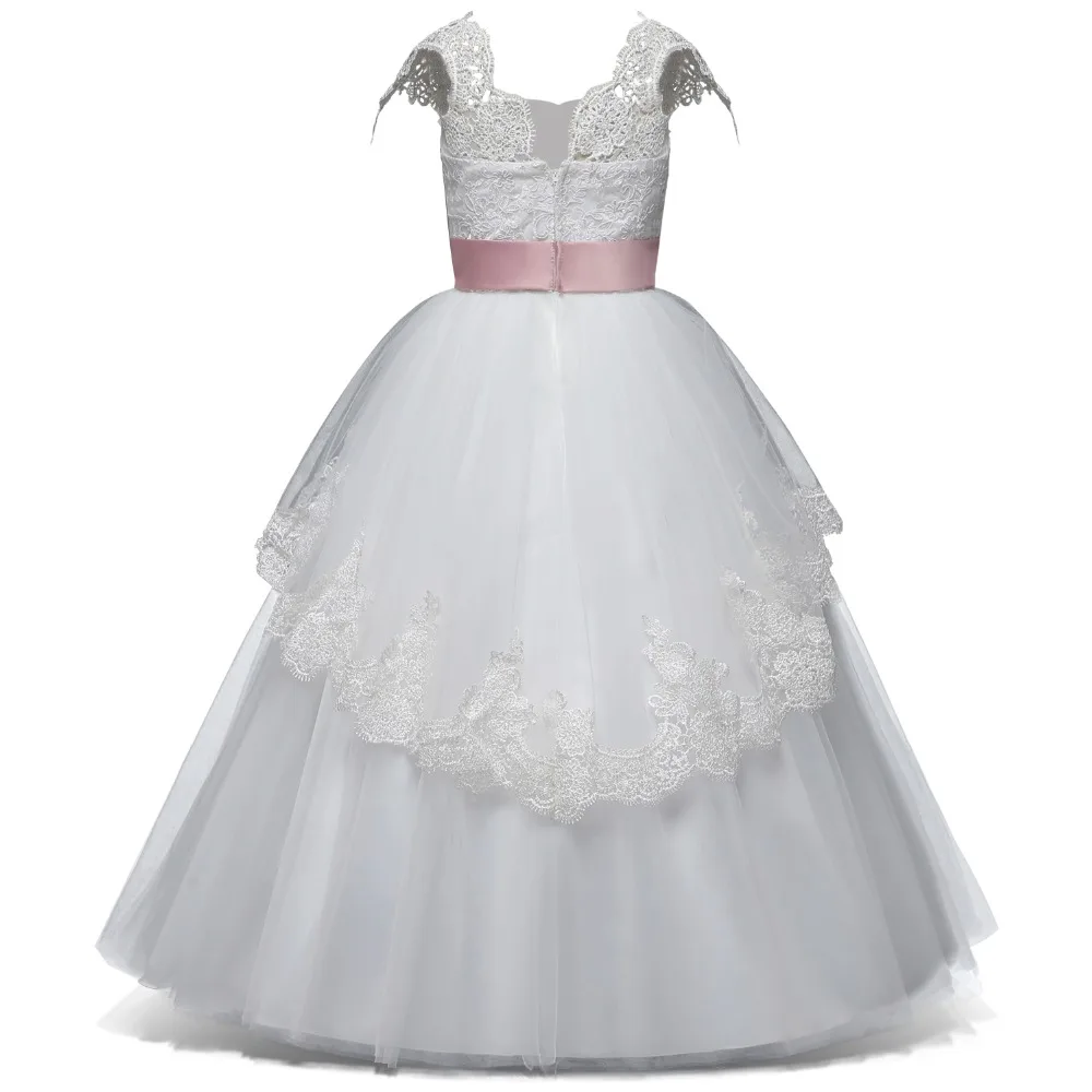 Girls Christmas Formal Dress Elegant Long Prom Dresses For Children Princess Wedding Party Embroidery Gowns Age 6-14Y | Детская одежда
