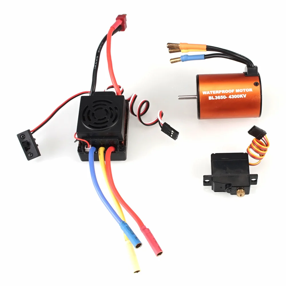 Водонепроницаемый B3650 4300KV 3300KV бесщеточный мотор 60A ESC металлический сервопривод в сборе для WLtoys 12428 A959-B качество RC запчасти для автомобилей - Цвет: 4300KV for A959-B