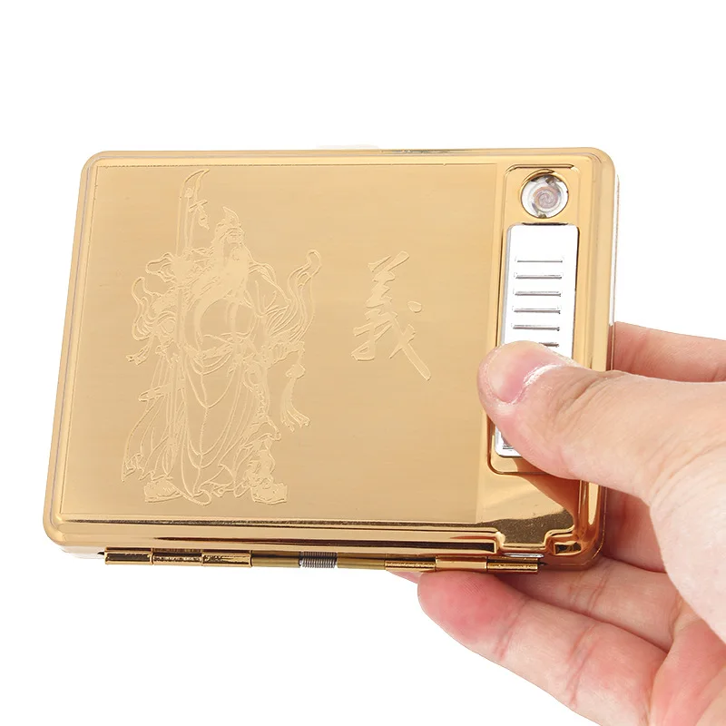 Cigarette Box with Removable USB Electronic Lighter Flameless Windproof Tobacco Case Hold 20 Pcs Cigarettes | Дом и сад