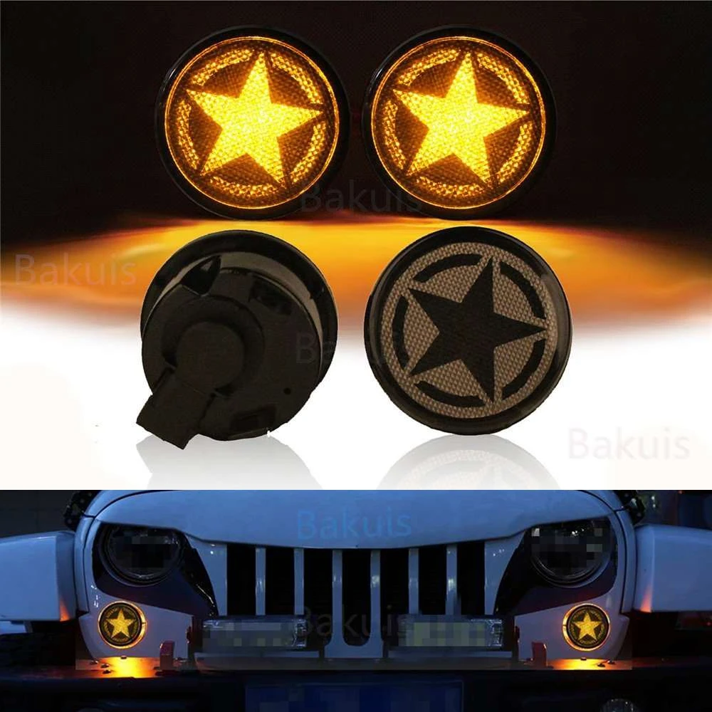 1 пара для Jeep Wrangler JK & Unlimited 2007 2018 пять звезд светодиодсветодиодный огни