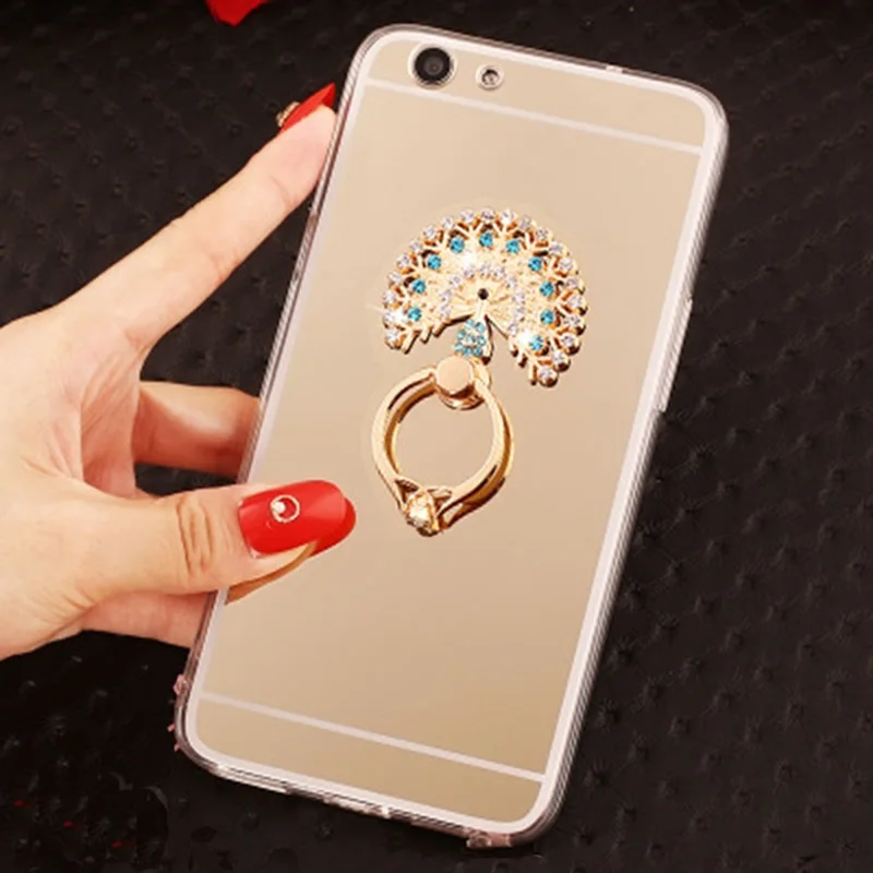 Чехол для Redmi note 3, 4, 5, 6 A X, чехол для Xiaomi 8, E, 2, 1, 5S plus, max3, love heart, алмазный, павлин, блестящий, зеркальный чехол, 360, кольцо