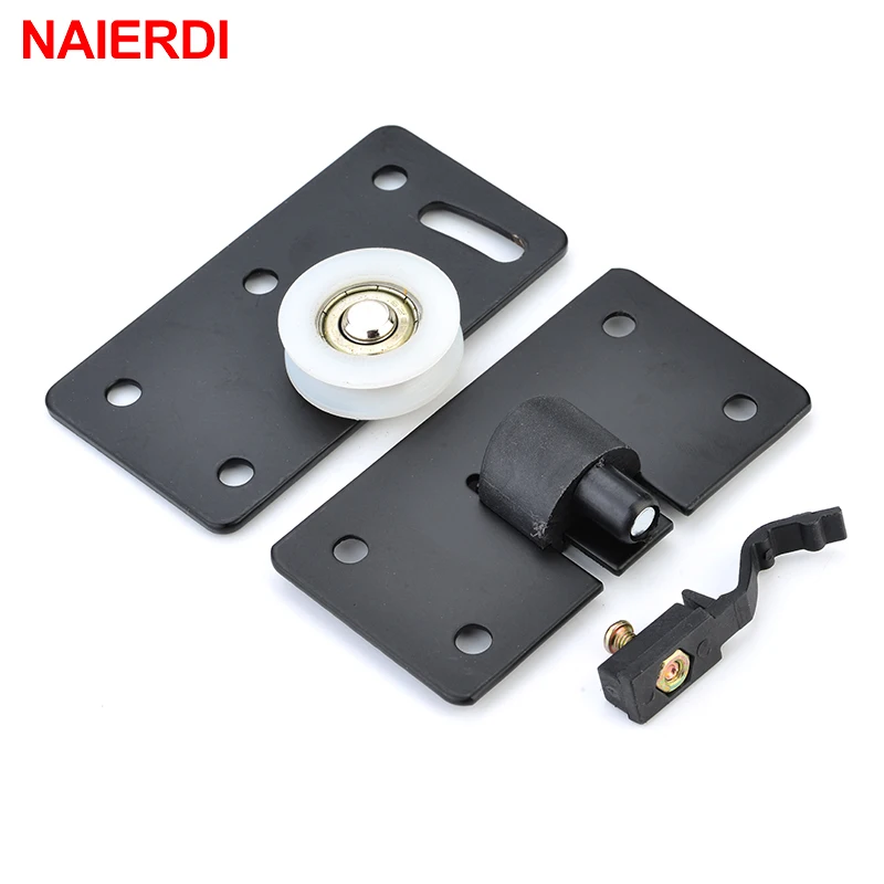 

Ролики для раздвижных дверей NAIERDI, нейлоновый шкив для шкафа, вогнутый ролик для мебельной фурнитуры черного цвета